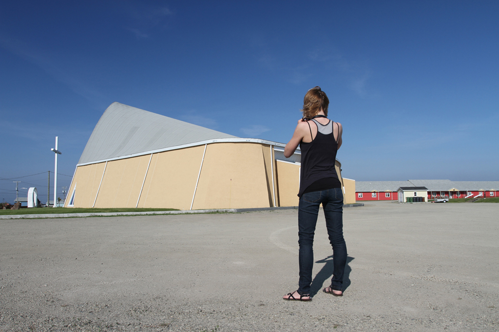 L'un des nombreux moments de prises de vue, Fatima. Photo : Maude Jomphe